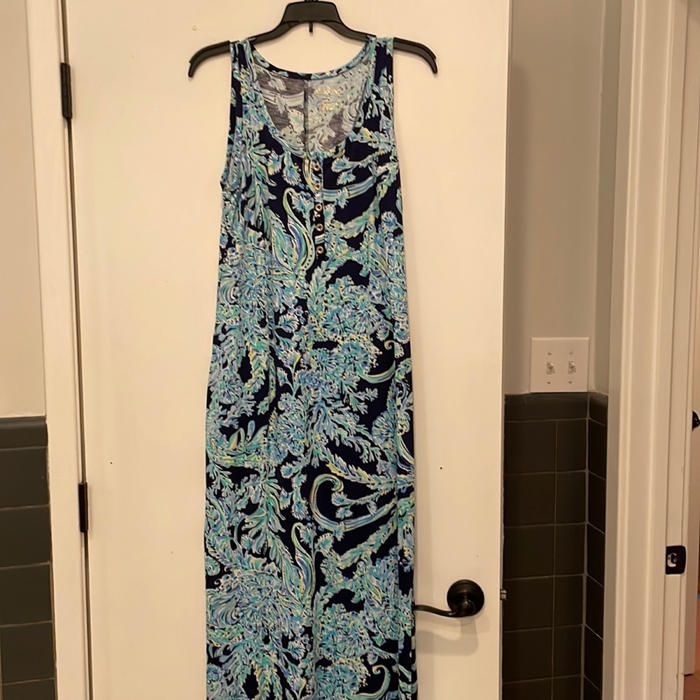 EEUC Lilly Pulitzer maxi dress with side slits S small